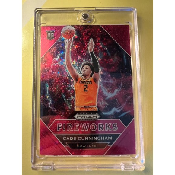 2021-22 Panini Prizm Draft H2 CADE CUNNINGHAM Pink Circles RC 2/20 Jersey #1/1